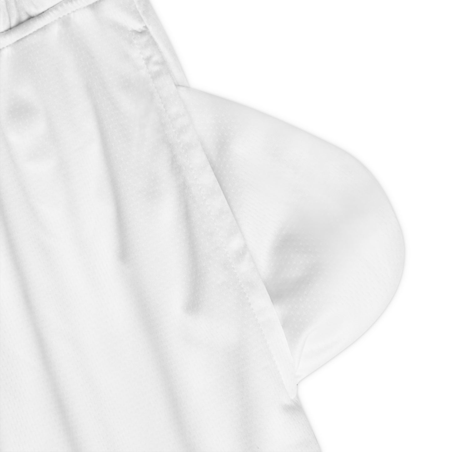 Summer Pulse White Basketball Rib Shorts