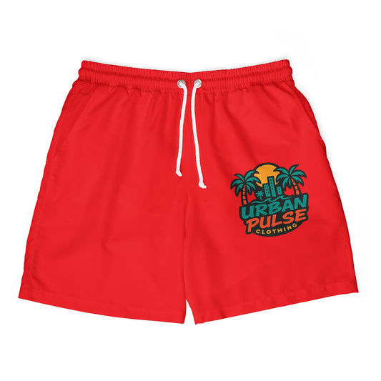 Summer Pulse Red Men Swim Shorts