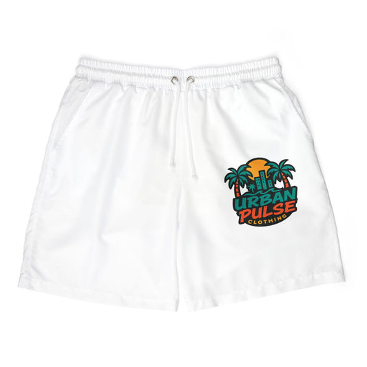 Summer Pulse White Men Swim Shorts