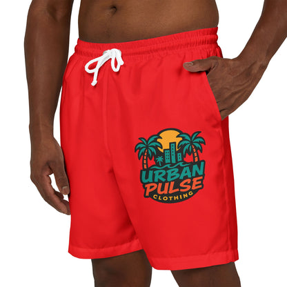 Summer Pulse Red Men Swim Shorts