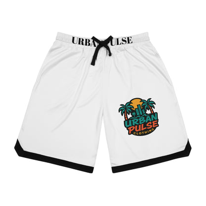 Summer Pulse White Basketball Rib Shorts